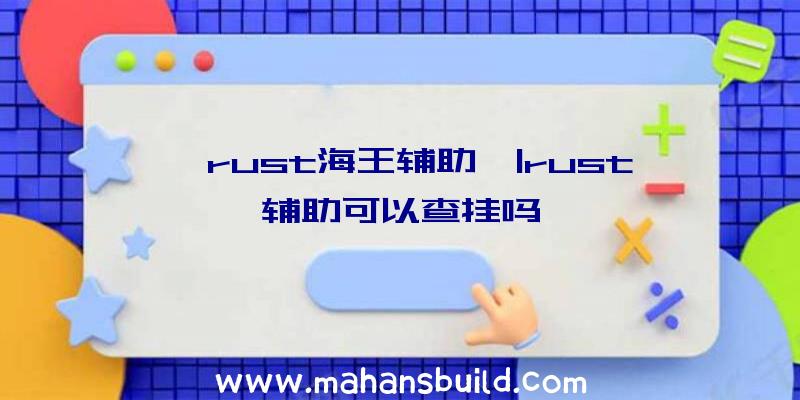 「rust海王辅助」|rust辅助可以查挂吗